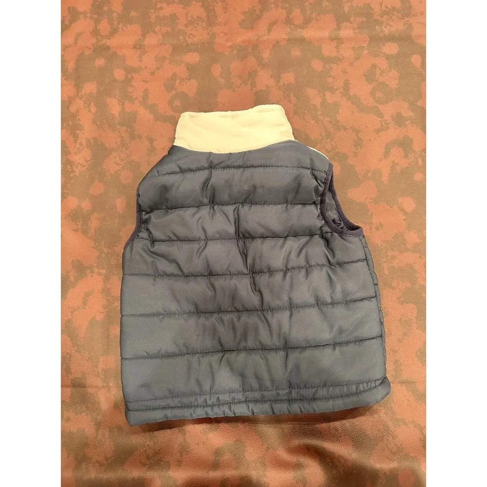 Eddie Bauer Kids Puffer Vest Navy Blue Green Cream Colorblock 24M Outerwear